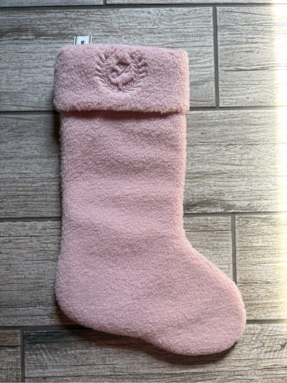 PINK Victoria's Secret Plush Pink Holiday Stocking
